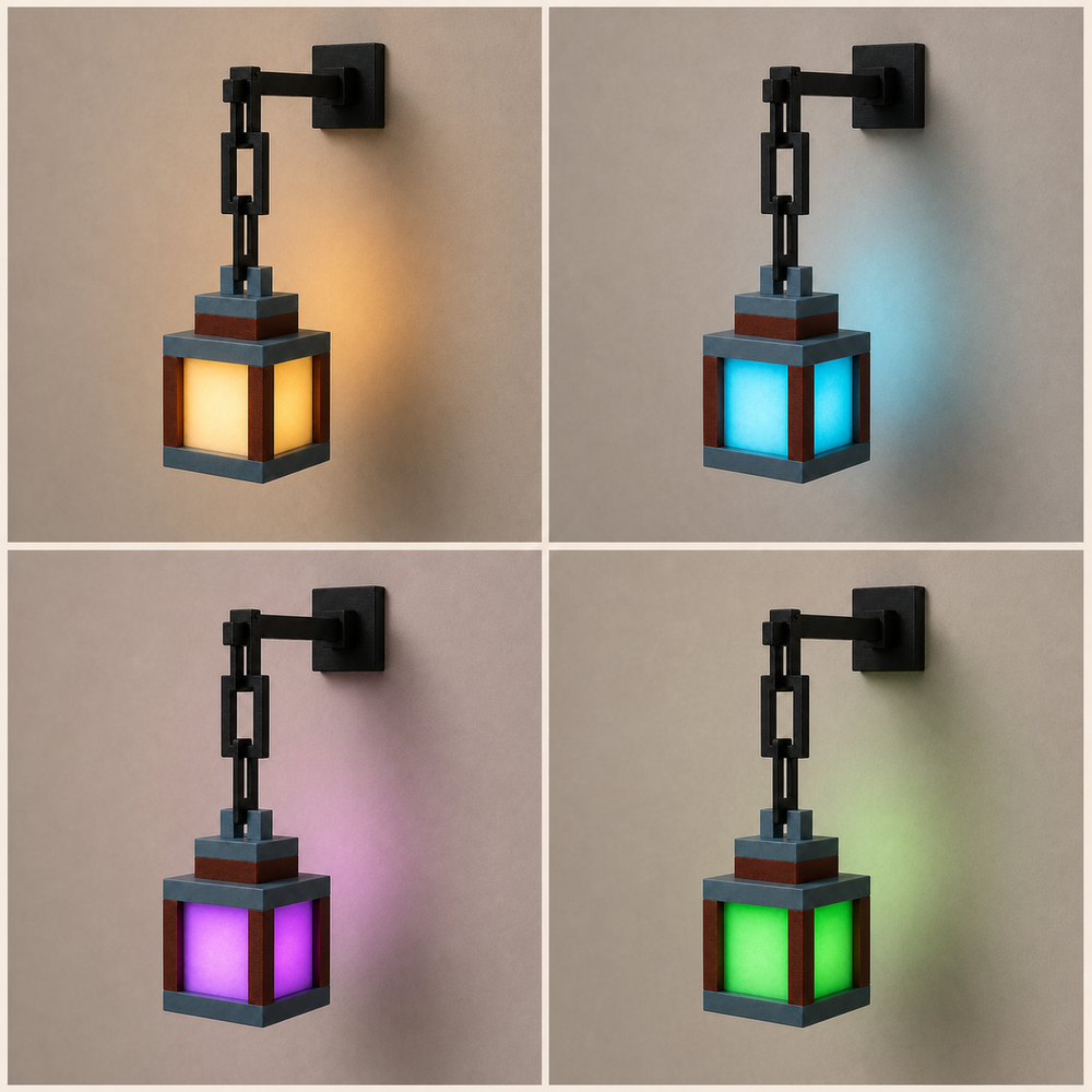 Pixo mood light shown in four remote-controlled colour states