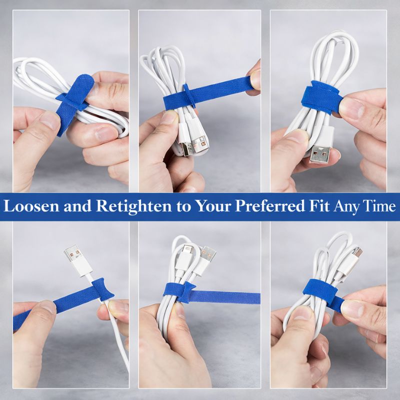 Wraply™ | Reusable Cable Organizer Straps (50 Pack)