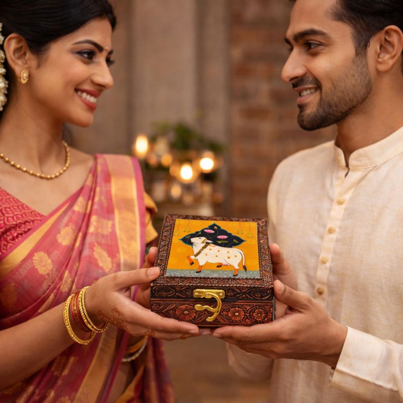 Kosha™ Lockable Pichwai Keepsake Box