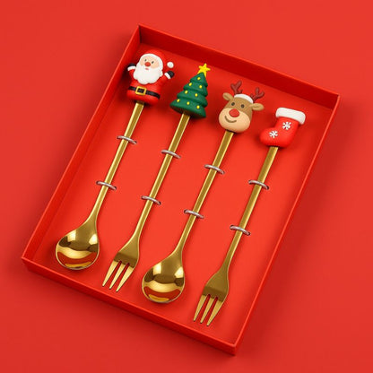 MerryTable™ Christmas Dessert Cutlery