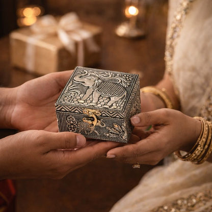 ORIN™ Velvet-Lined Elephant Keepsake Box