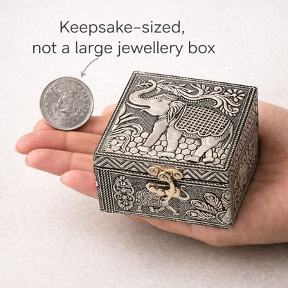 ORIN™ Velvet-Lined Elephant Keepsake Box