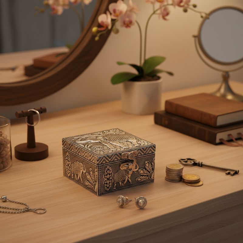 ORIN™ Velvet-Lined Elephant Keepsake Box