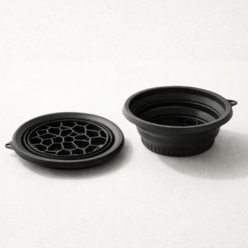 HIELO foldable face ice bowl with built-in ice grid