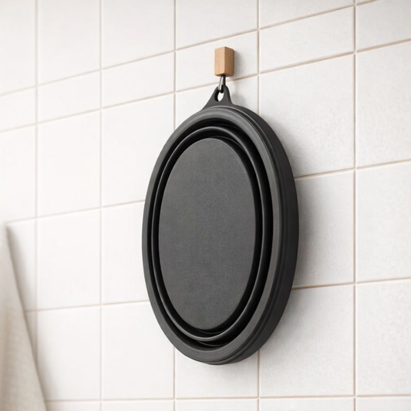 HIELO folded face ice bowl hanging by its storage hook