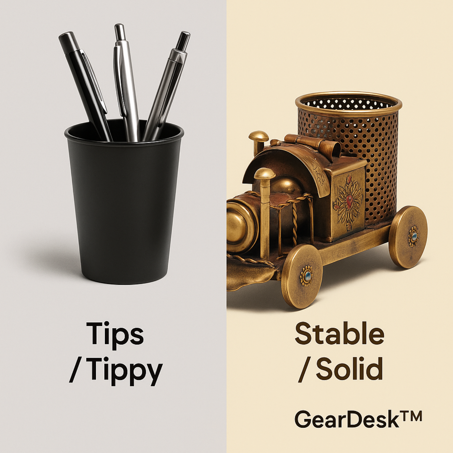 GearDesk™ Vintage Pen & Desk Organizer