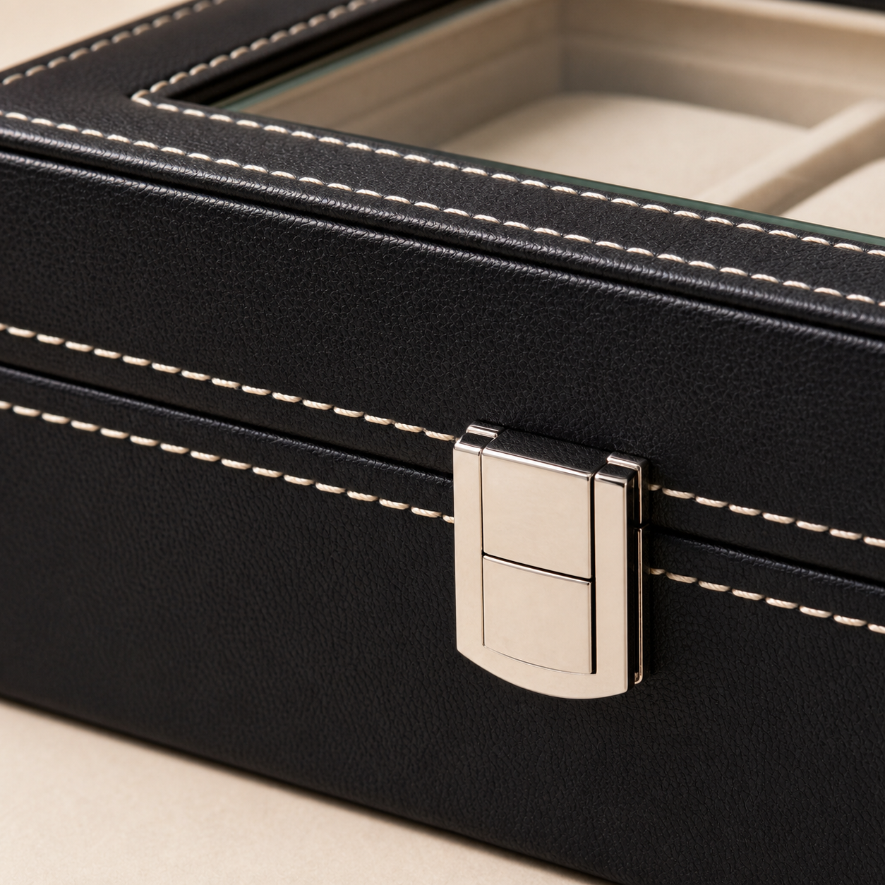 ARX6 watch case holding six watches in an orderly display