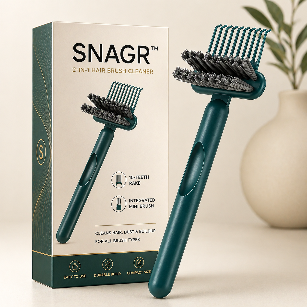 SNAGR™ | 2-in-1 Hair Brush Cleaner