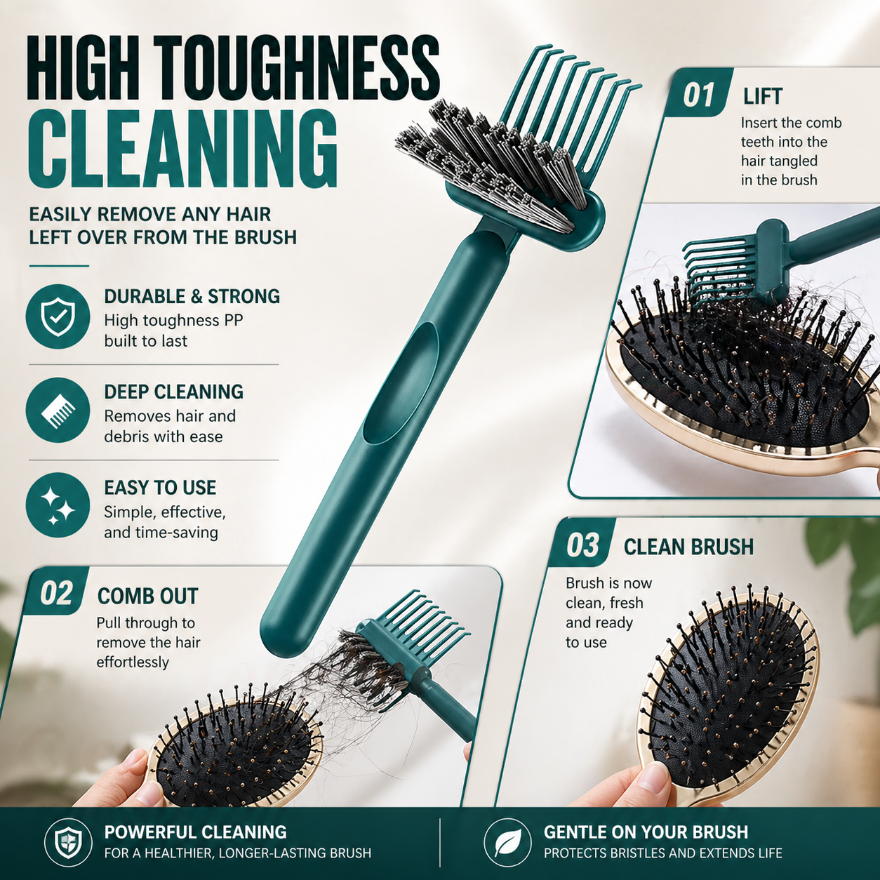 SNAGR™ | 2-in-1 Hair Brush Cleaner