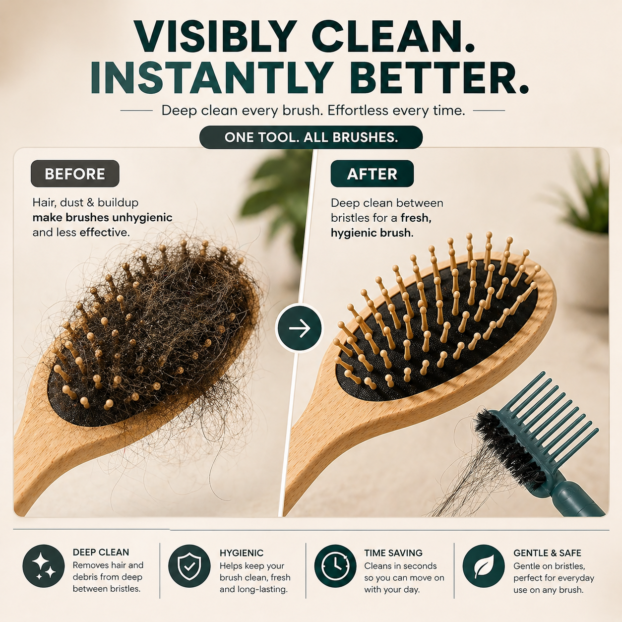 SNAGR™ | 2-in-1 Hair Brush Cleaner