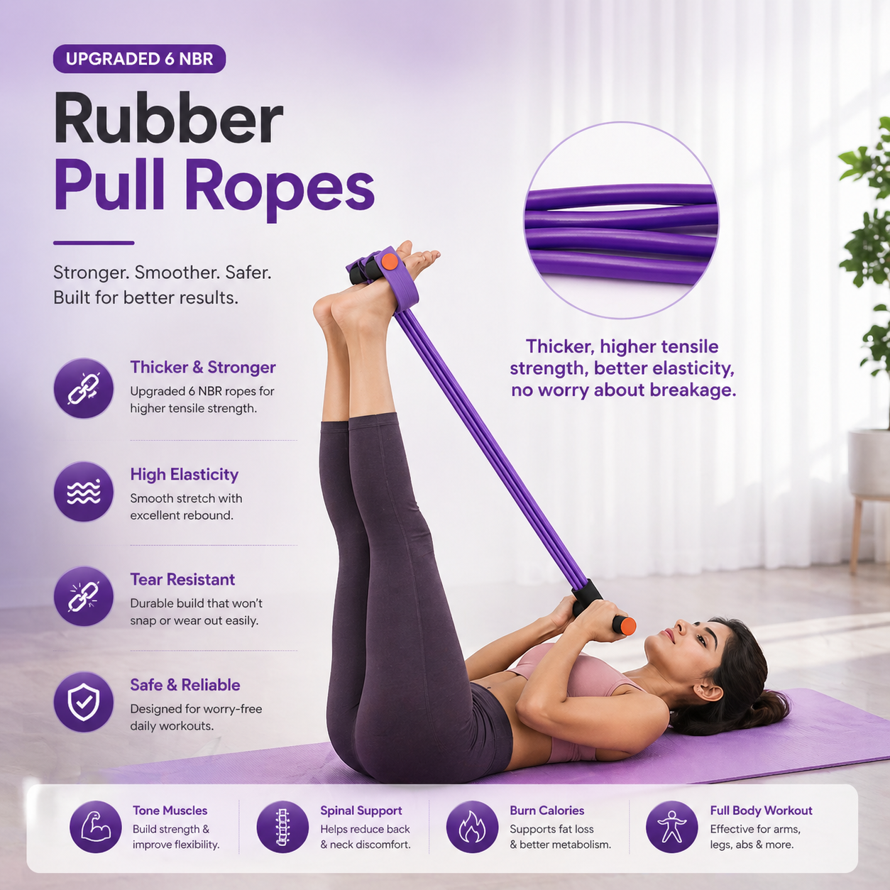 PULLR™ | 6-Tube Pedal Resistance Band