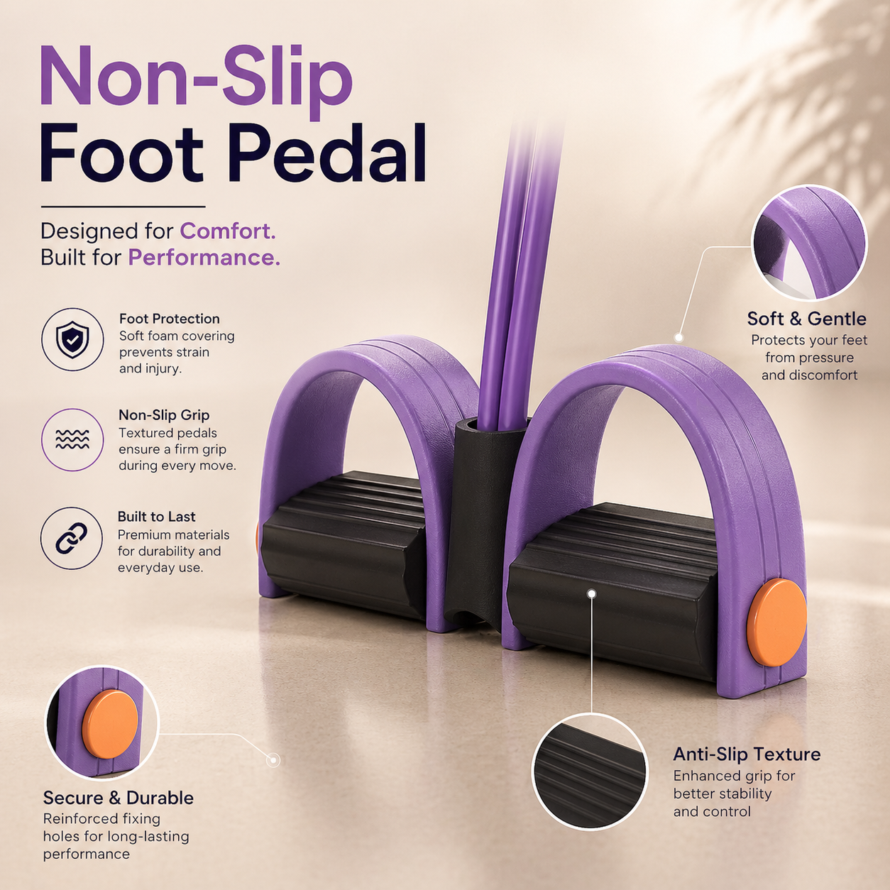 PULLR™ | 6-Tube Pedal Resistance Band
