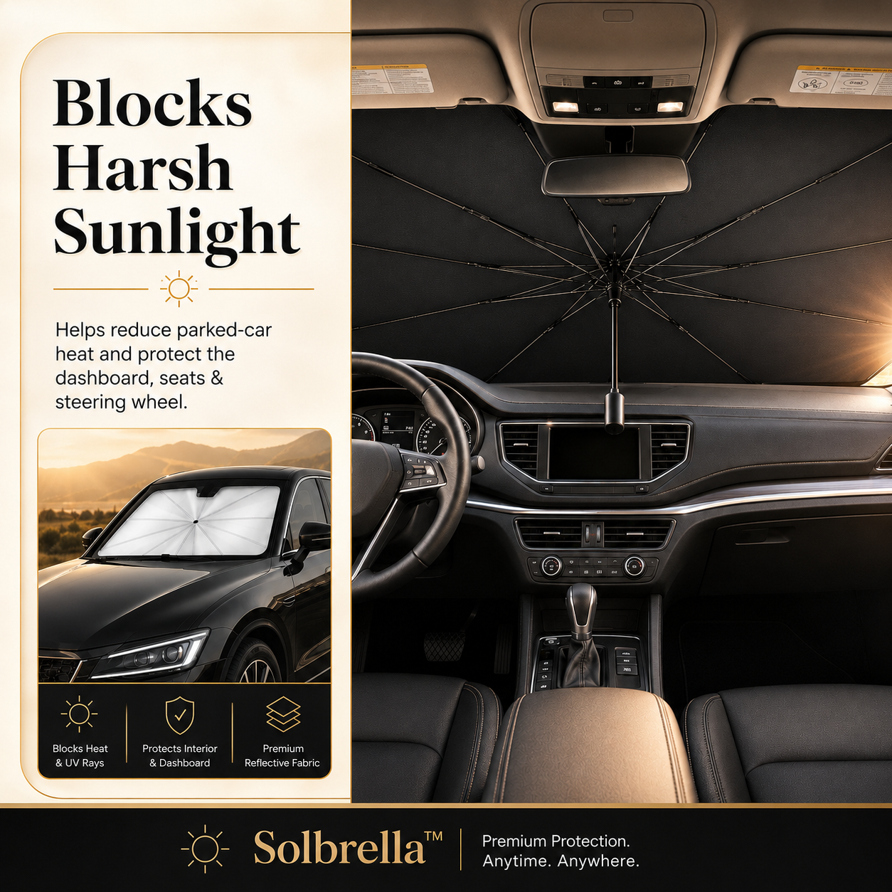 Sundome™ Car Windshield Sunshade Umbrella