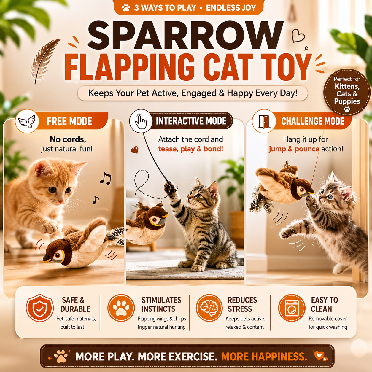 WINGO™ | Flapping Bird Cat Toy