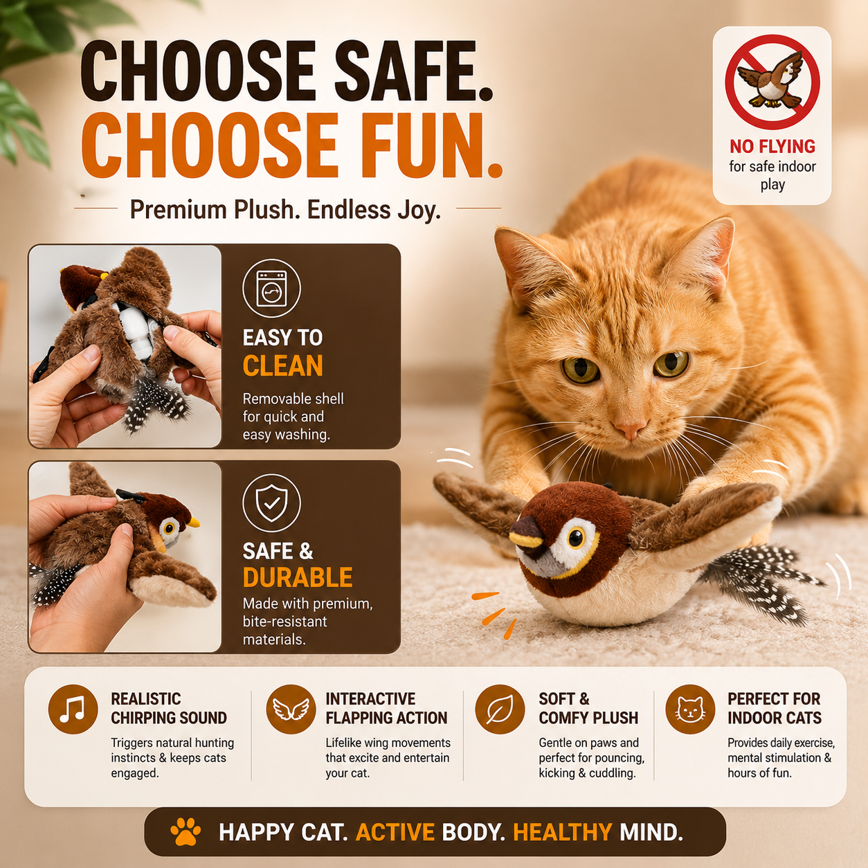 WINGO™ | Flapping Bird Cat Toy