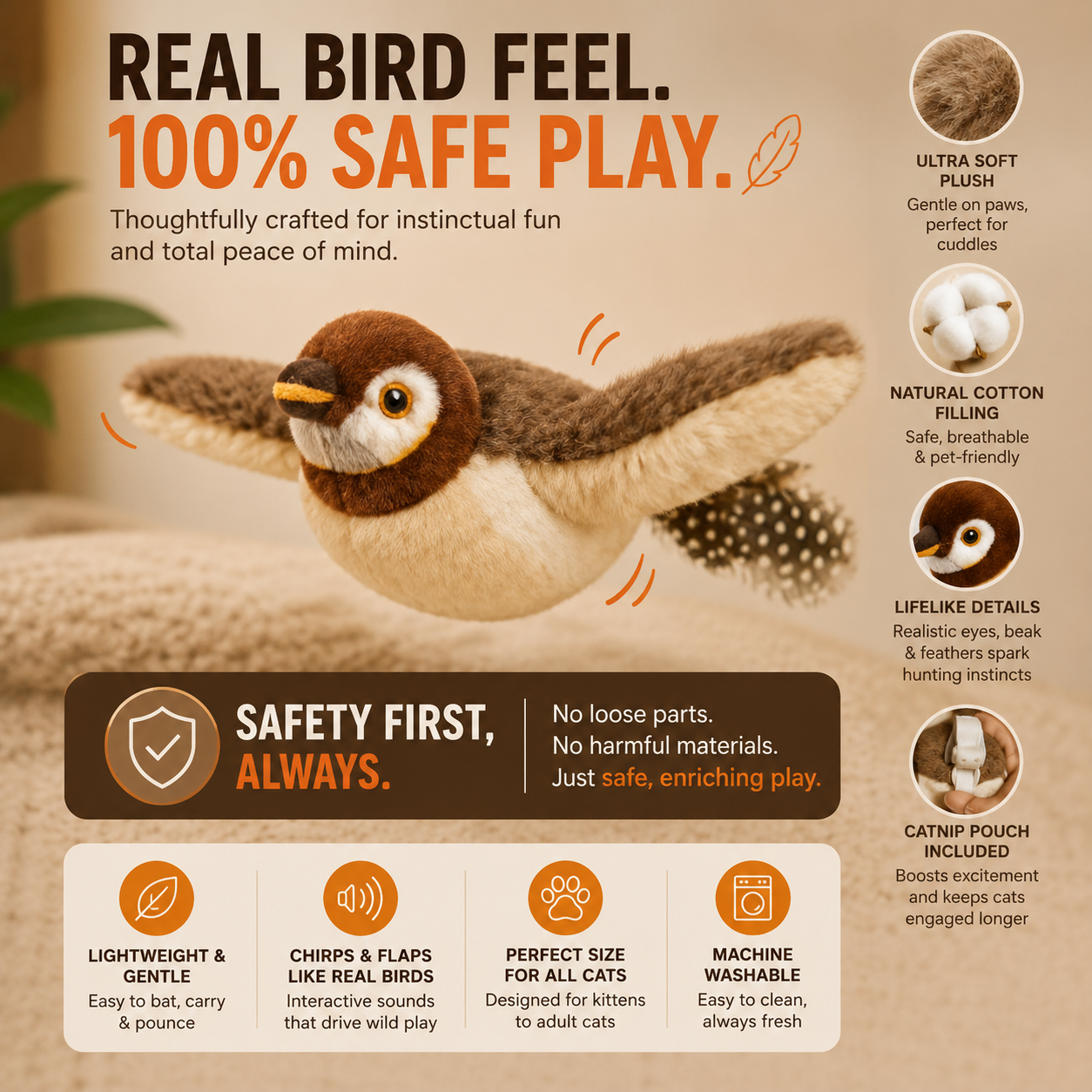 WINGO™ | Flapping Bird Cat Toy