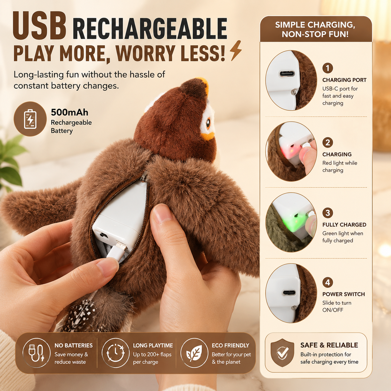 WINGO™ | Flapping Bird Cat Toy