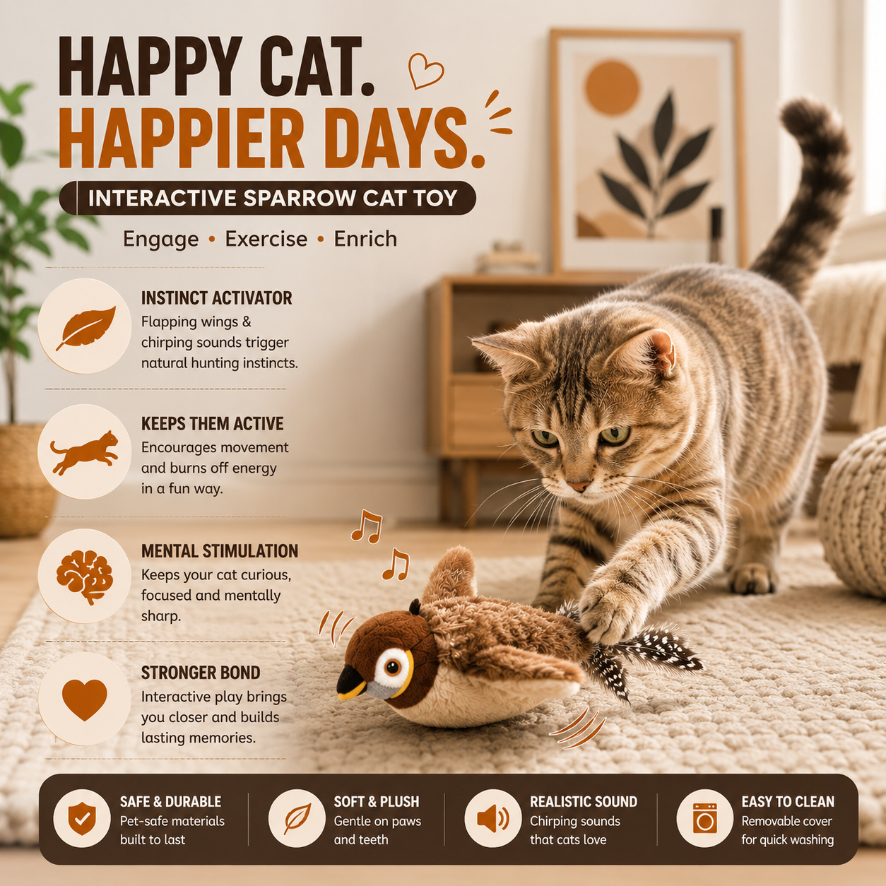 WINGO™ | Flapping Bird Cat Toy
