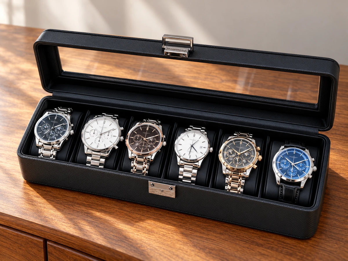 Open ARX6 with six demonstration watches; watches not included